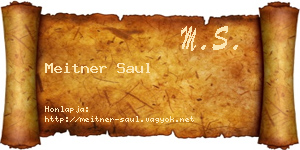 Meitner Saul névjegykártya